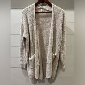 Dreamers by Debut Cozy Cream Open-Front Sweater- size Small/ Medium